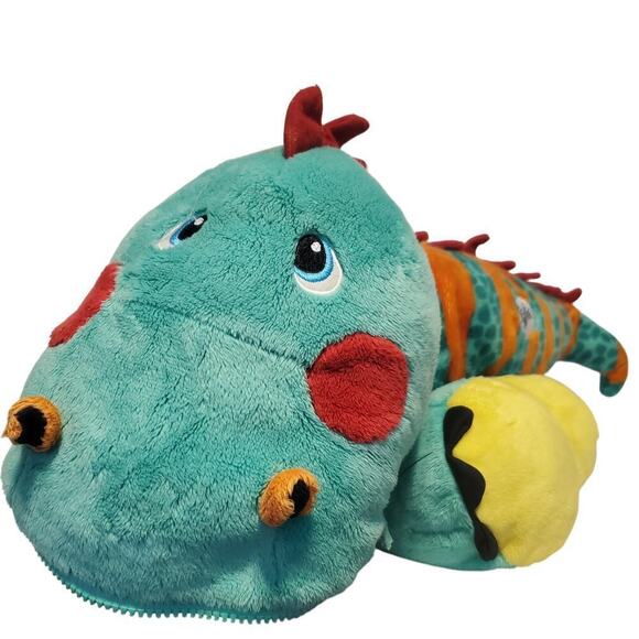 Stuffies Iguana 28" Plush Pillow Zipper mouth and feet and back pockets - Picture 1 of 13